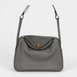 Hermès Lindy 26 Gris Meyer Evercolor Gold Hardware