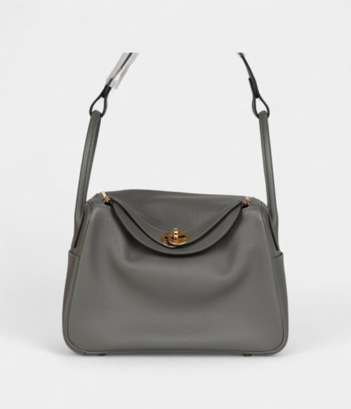 Hermès Lindy 26 Gris Meyer Evercolor Gold Hardware