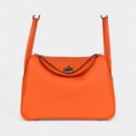 Hermès Lindy 26 Orange Minium Clemence Palladium Hardware