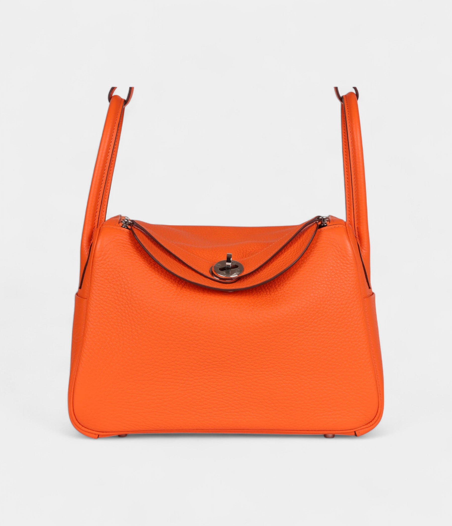 Hermès Lindy 26 Orange Minium Clemence Palladium Hardware