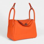 Hermès Lindy 26 Orange Minium Clemence Palladium Hardware