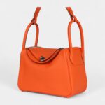 Hermès Lindy 26 Orange Minium Clemence Palladium Hardware