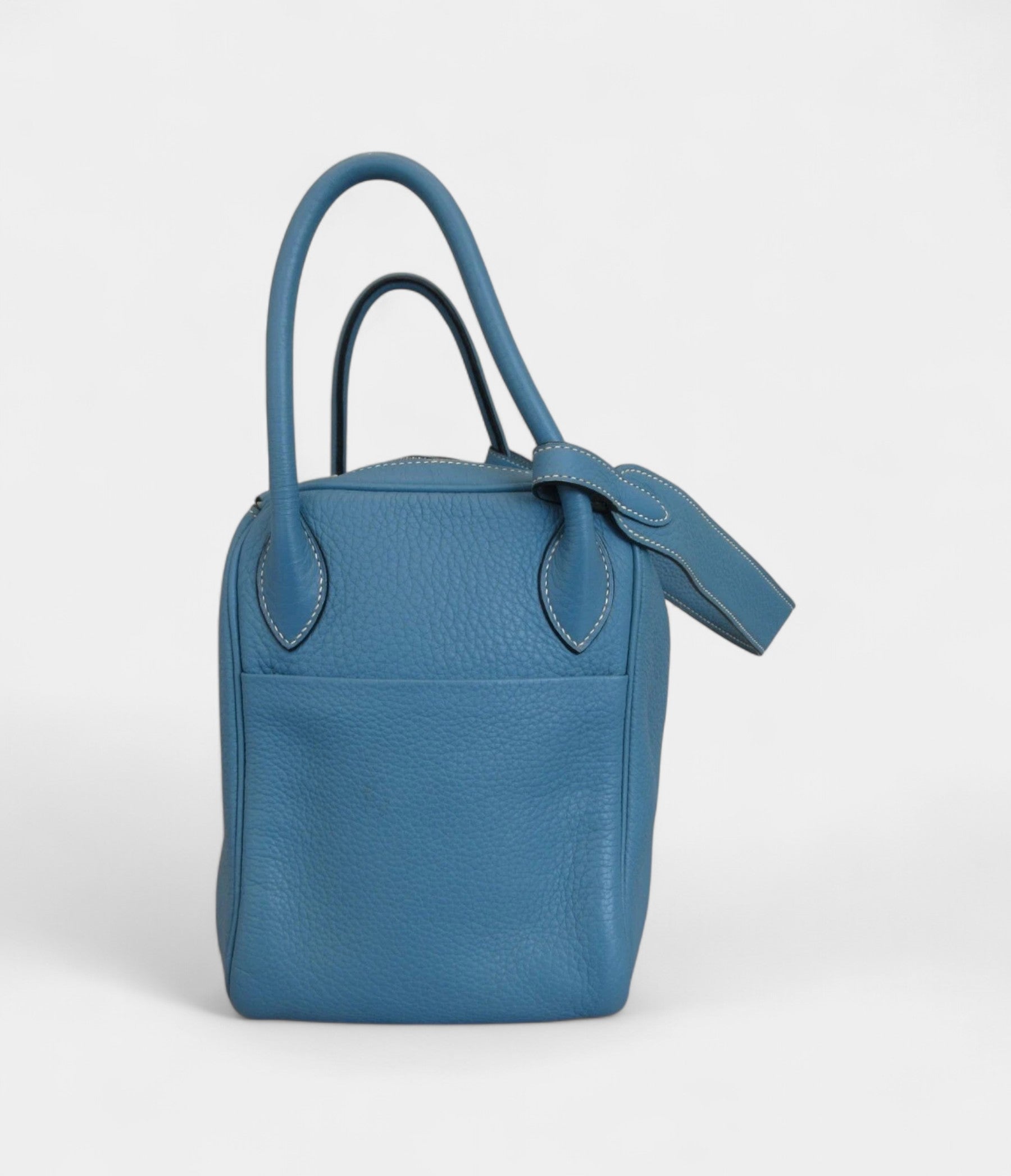 HermesLindy30TaurillonClemenceShoulderBagBlueJean_4.jpg Hermes Lindy 30 Taurillon Clemence Shoulder Bag Blue Jean
