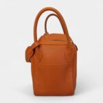 Hermes Lindy 30 Taurillon Clemence Shoulder Bag Orange
