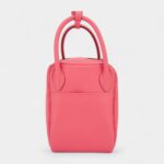 Hermes Lindy 30 shoulder bag in Rose Azalee Evercolor leather with Palladium hardware