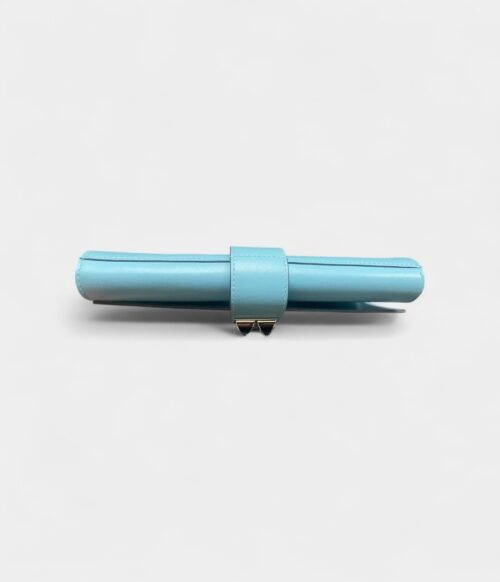 Hermès Médor Blue Leather Clutch Bag