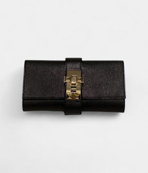 Hermès Médor Leather Clutch Black Bag