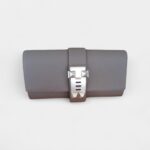 Hermès Médor Leather Clutch Grey Bag
