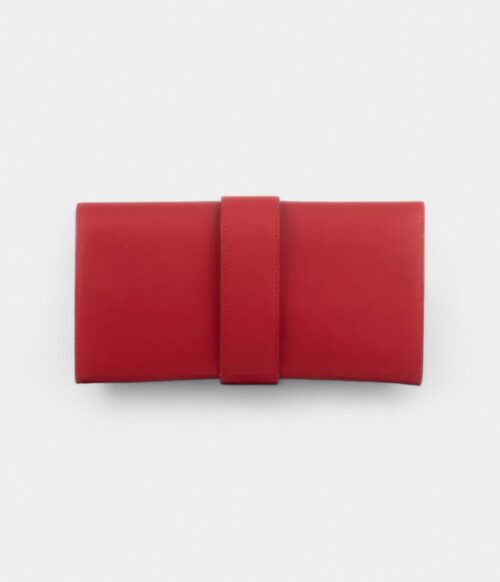 Hermès Médor Leather Red Clutch Bag