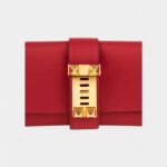 Hermès Médor Leather Red Clutch Bag