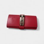 Hermès Médor Red Leather Clutch Bag