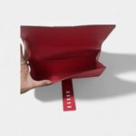 Hermès Médor Red Leather Clutch Bag