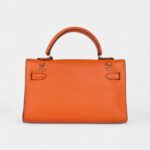 Hermès Micro Kelly 15 Orange Swift Palladium Hardware