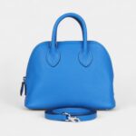 Hermès Mini 1923 Bolide Bleu France Evercolor Palladium Hardware
