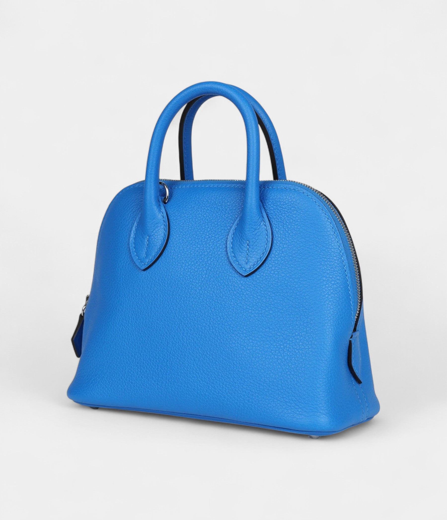 Hermès Mini 1923 Bolide Bleu France Evercolor Palladium Hardware