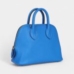 Hermès Mini 1923 Bolide Bleu France Evercolor Palladium Hardware