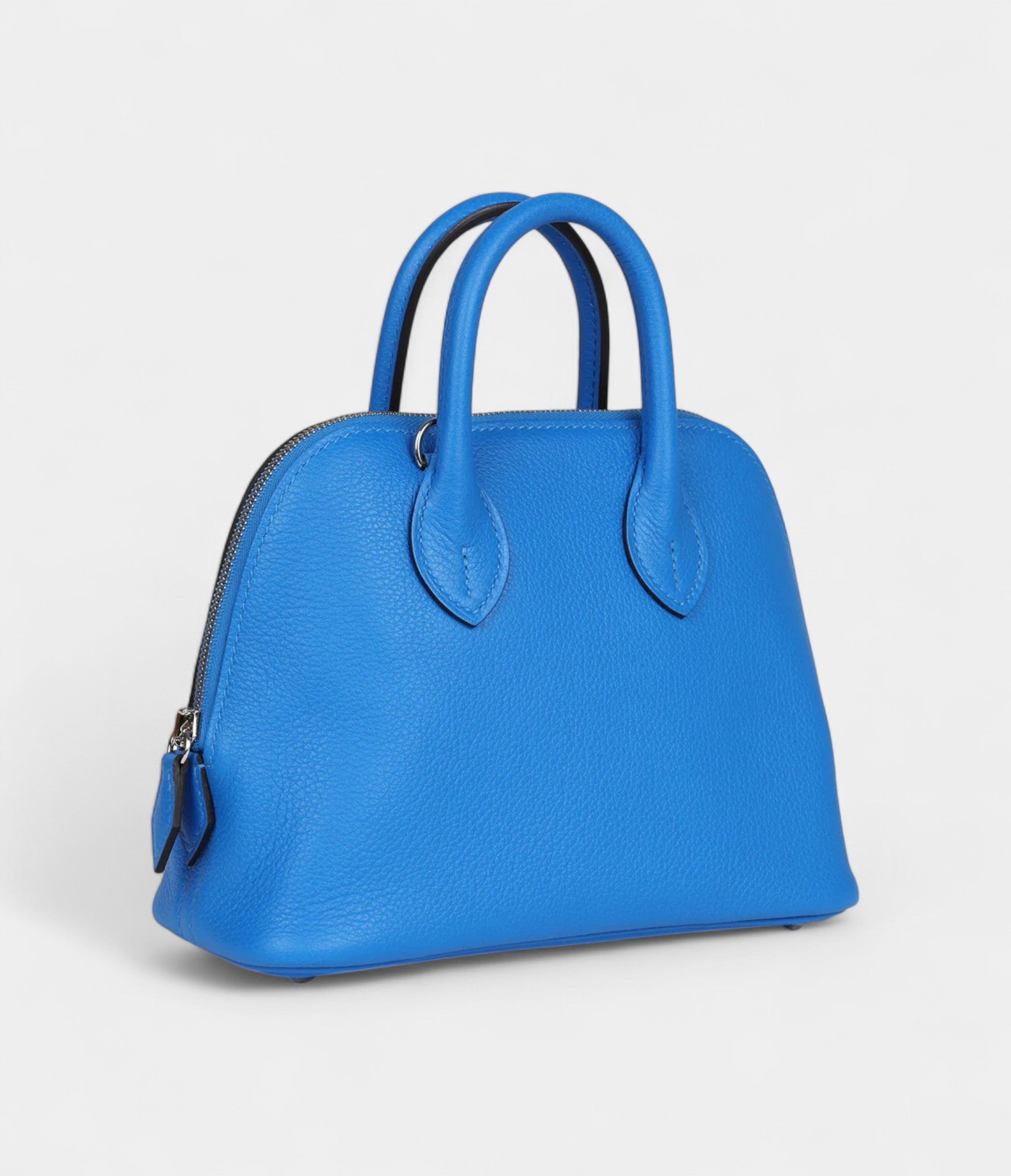 Hermès Mini 1923 Bolide Bleu France Evercolor Palladium Hardware