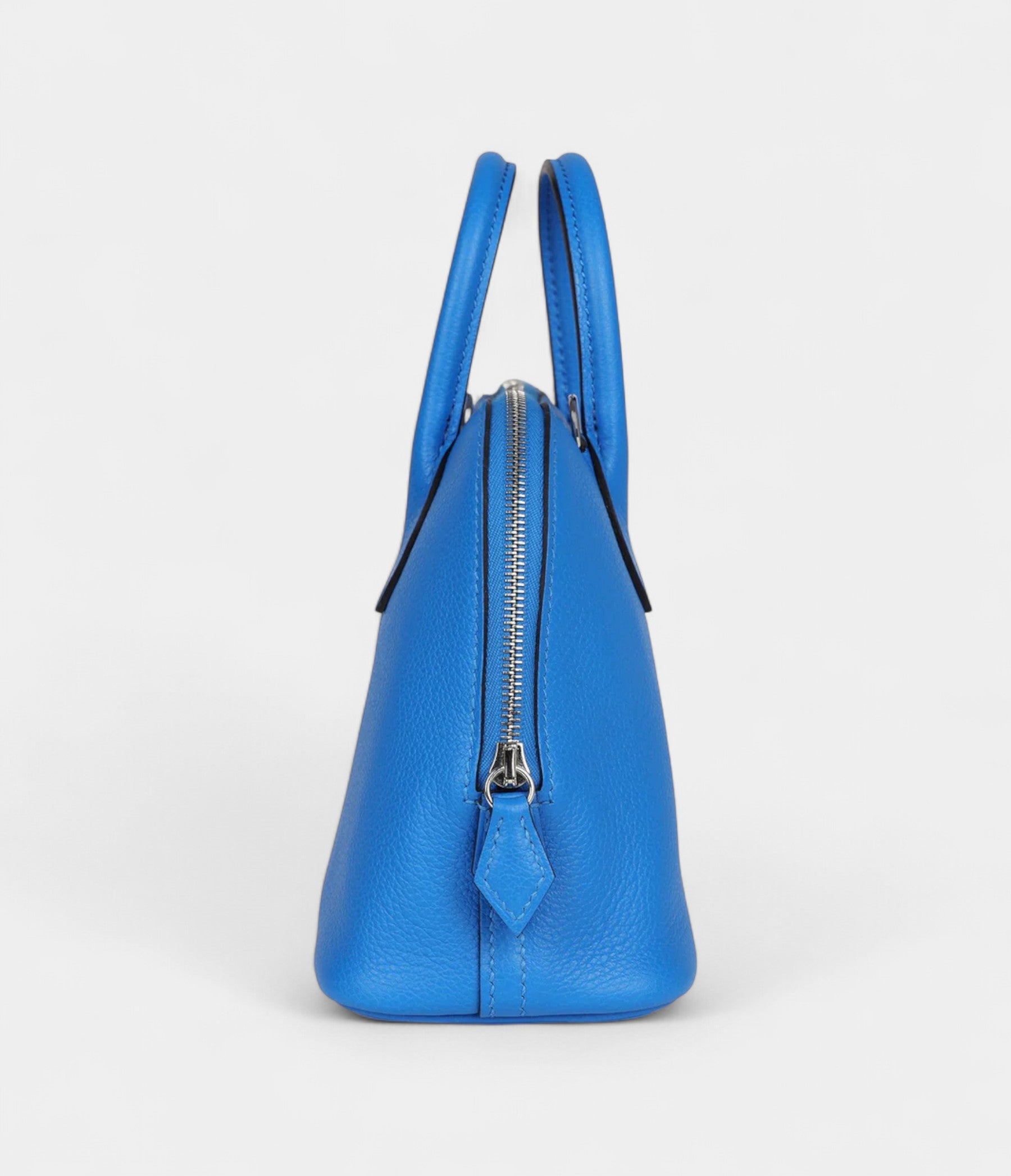Hermès Mini 1923 Bolide Bleu France Evercolor Palladium Hardware
