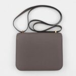Hermes Mini Constance 18 Bag Etain Epsom Leather with Gold Hardware