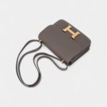 Hermes Mini Constance 18 Bag Etain Epsom Leather with Gold Hardware