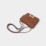 Hermes Mini Constance 18 Bag Gold Matte Alligator with Gold Hardware and Mirror