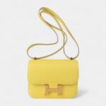 Hermes Mini Constance 18 Bag Lime Swift with Gold Hardware
