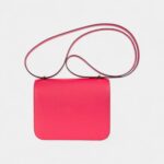 Hermes Mini Constance 18 Bag Rose Extreme Epsom Leather with Gold Hardware