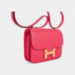 Hermes Mini Constance 18 Bag Rose Extreme Epsom Leather with Gold Hardware