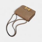 Hermes Mini Constance Bag 18 Chai Matte Alligator with Gold Hardware