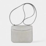 Hermes Mini Constance Bag 18 Gris Perle Matte Alligator with Palladium Hardware