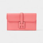Hermès Mini Jige Clutch Rose Azalee in Evercolor Leather
