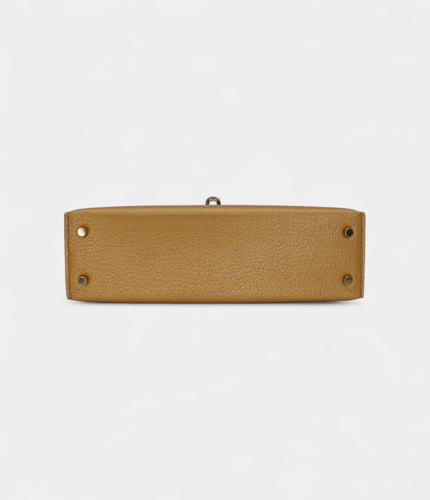 HermesMiniKellyIIDoreMetallicChevreChamkilightPermabrassHardware_4.jpg Hermès Mini Kelly II Doré Metallic Chèvre Chamkilight Permabrass Hardware