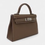 Hermès Mini Kelly II HSS Etoupe/White Chèvre Palladium Hardware