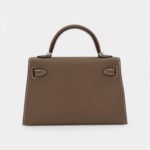 Hermès Mini Kelly II HSS Etoupe/White Chèvre Palladium Hardware