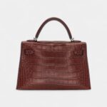 Hermès Mini Kelly II Havane Matte Alligator Palladium Hardware