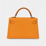 Hermès Mini Kelly II Sellier Moutarde Chèvre Palladium Hardware