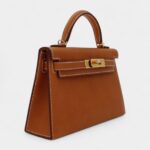 Hermès Mini Kelly II Sellier Toffee Porc Leather Gold Hardware