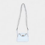 Hermès Mini Lindy Bleu Brume Swift Gold Hardware