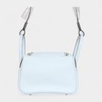 Hermès Mini Lindy Bleu Brume Swift Gold Hardware