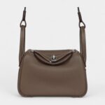 Hermès Mini Lindy Etoupe Clemence Palladium Hardware