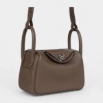 Hermès Mini Lindy Etoupe Clemence Palladium Hardware