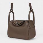 Hermès Mini Lindy Etoupe Clemence Palladium Hardware