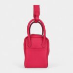 Hermès Mini Lindy Framboise Clemence Palladium Hardware