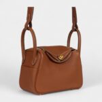 Hermès Mini Lindy Gold Clemence Gold Hardware