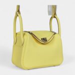 Hermès Mini Lindy Limoncello Clemence Palladium Hardware