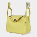 Hermès Mini Lindy Limoncello Clemence Palladium Hardware