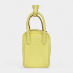 Hermès Mini Lindy Limoncello Clemence Palladium Hardware