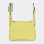 Hermès Mini Lindy Limoncello Clemence Palladium Hardware