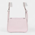 Hermès Mini Lindy Mauve Pale Verso Clemence Palladium Hardware