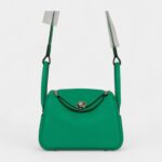 Hermès Mini Lindy Menthe Clemence Palladium Hardware